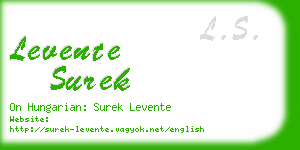 levente surek business card